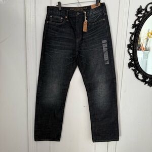 Men’s Dark Wash Jeans NWT American Eagle Relaxed Straight Fit 33x32